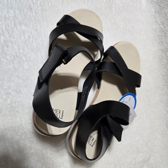 Time & Tru Women's Tan Black Comfort Summer Sandals NWT Size: 9 1/2 - Picture 9 of 9